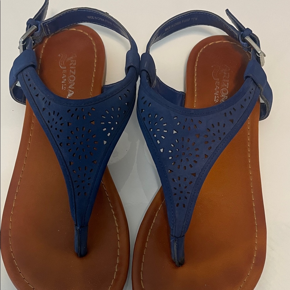 Arizona Jean Company Women's Navy and Brown Sandals